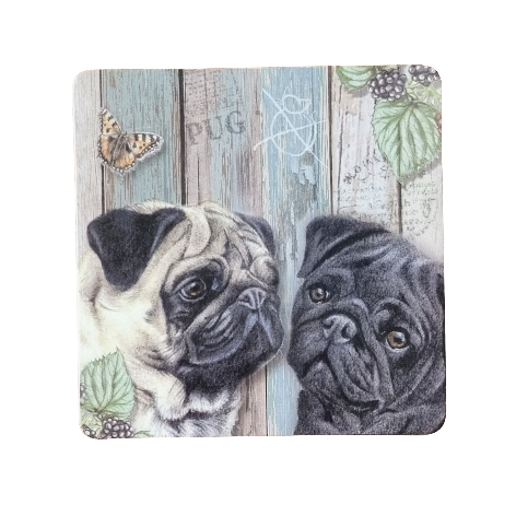 Onderzetter - 38-048 Mopshond/Pug