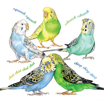 Onderzetter - 38-073 Parkieten collage