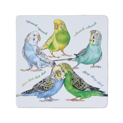 Onderzetter - 38-073 Parkieten collage