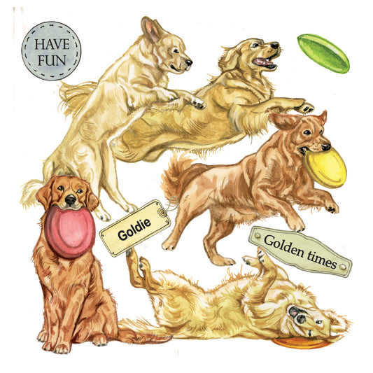 Onderzetter - 38-077 Golden Retriever collage