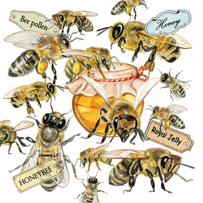 Onderzetter - 38-081 Hommels en Bijen collage