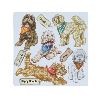 Onderzetter - 38-088 Labradoodle collage