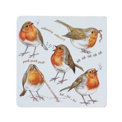 Onderzetter - 38-090 Roodborst collage