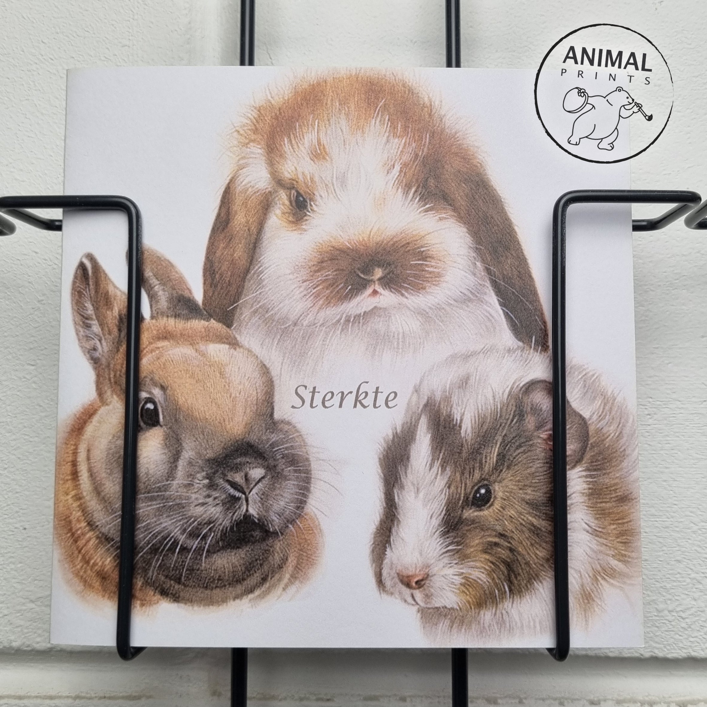 Vierkante kaart -  Condoleancekaart Konijn en Knaagdieren