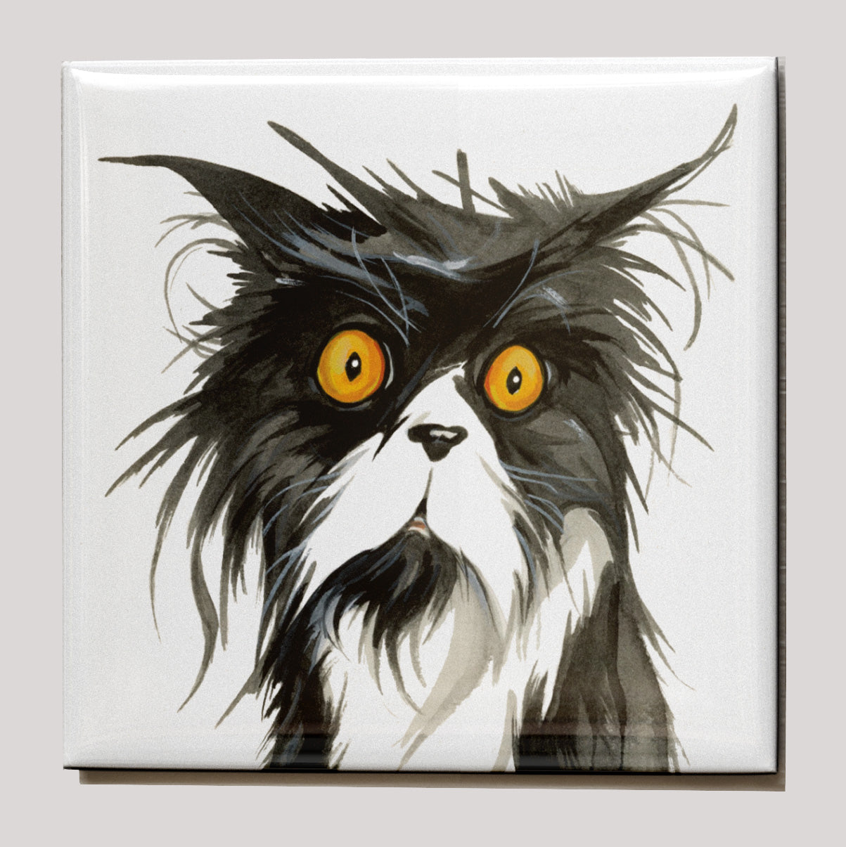 Koelkastmagneet - Bad Hair Day - Kat