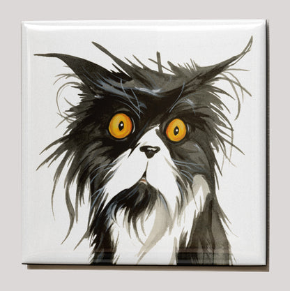 Koelkastmagneet - Bad Hair Day - Kat