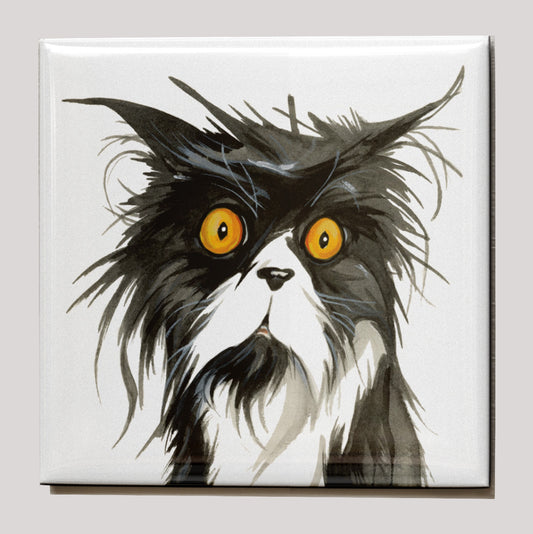 Kühlschrankmagnet – Bad Hair Day – Katze