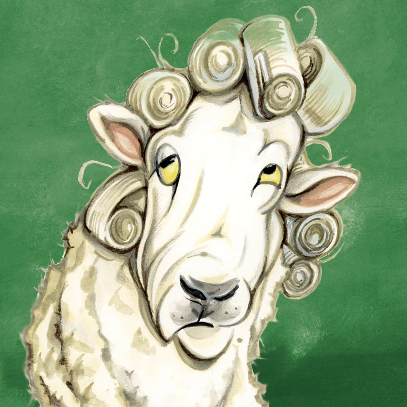Koelkastmagneet - Bad Hair Day - Schaap