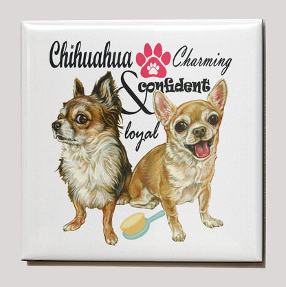 Kühlschrankmagnet - Chihuahua mit Text