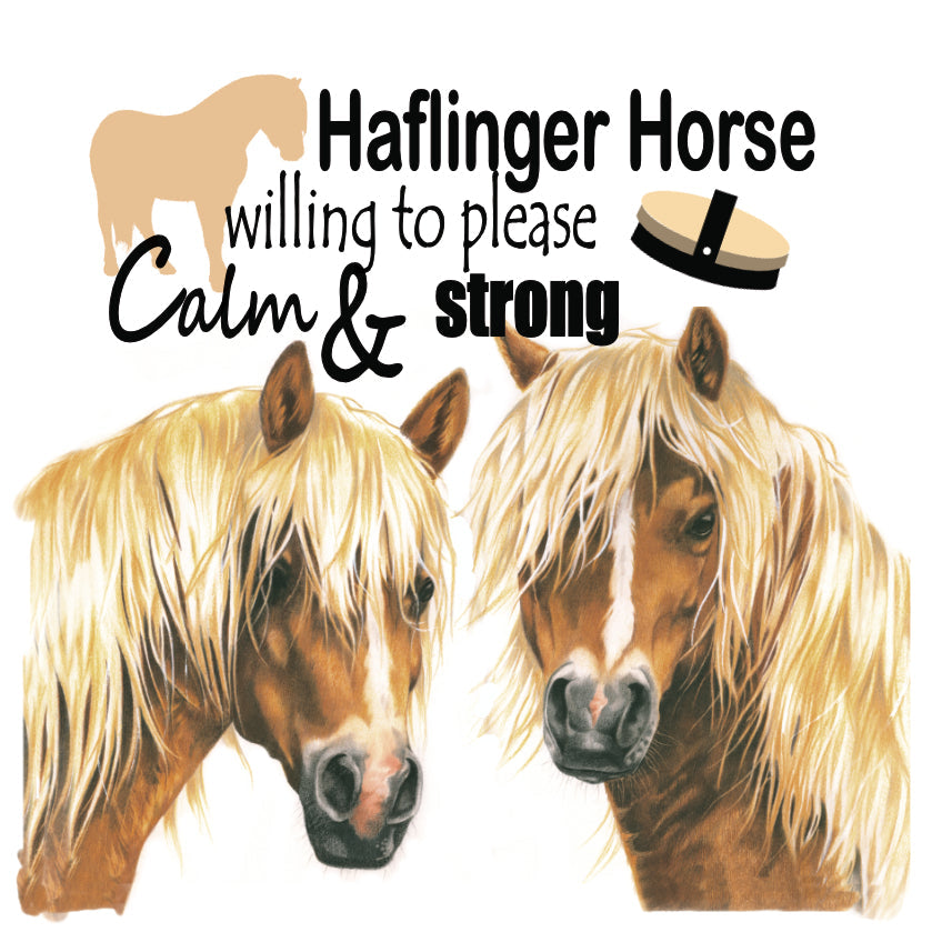 Koelkastmagneet - Haflinger met tekst