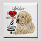 Koelkastmagneet - Blonde Labrador met tekst