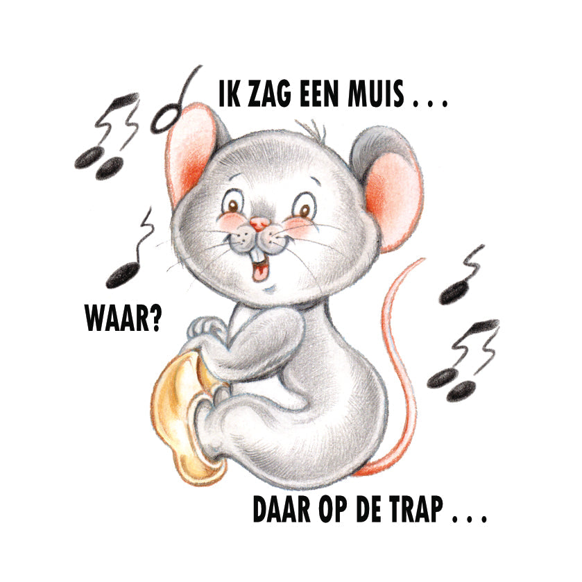 Koelkastmagneet - Ik zag een muis..., Waar?