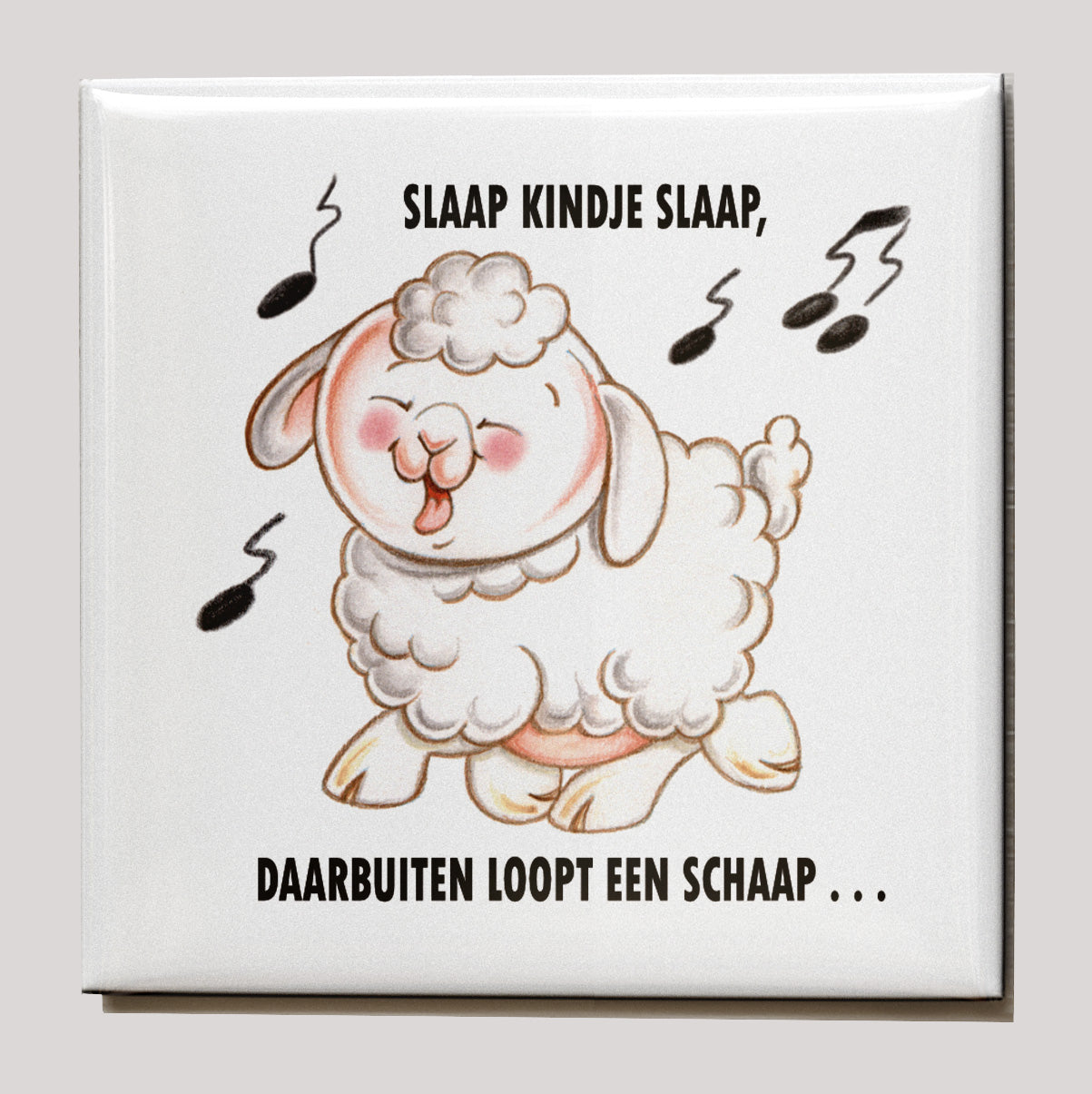 Kühlschrankmagnet – Schlaf, Baby, schlaf, draußen …