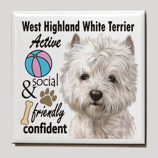 Koelkastmagneet - West Highland White Terrier