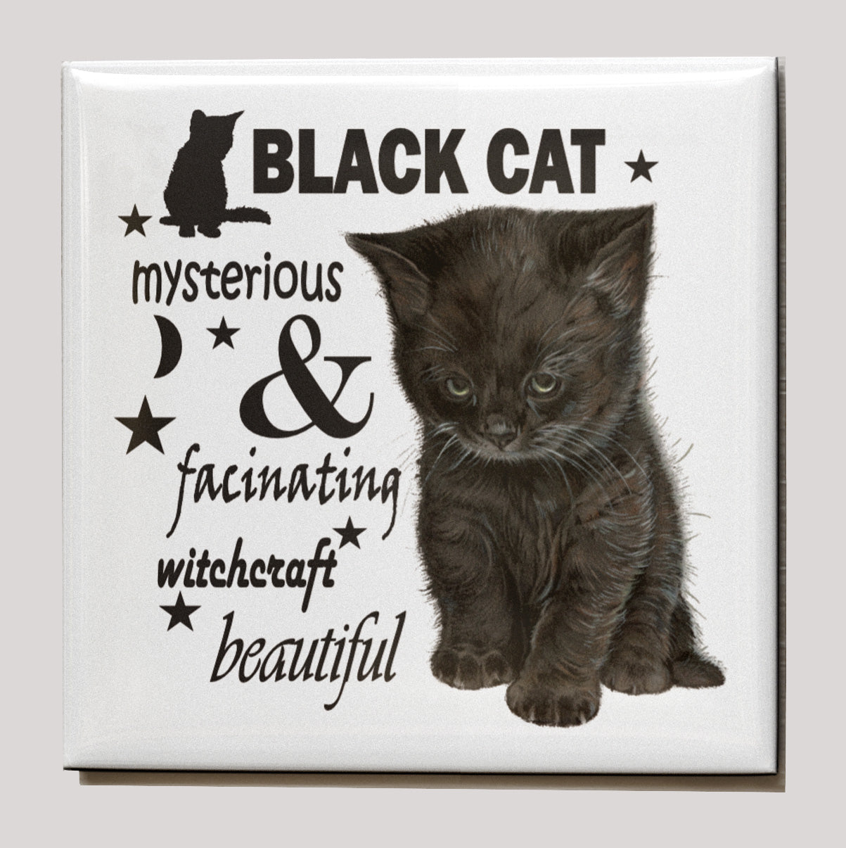 Koelkastmagneet - Zwarte Kat