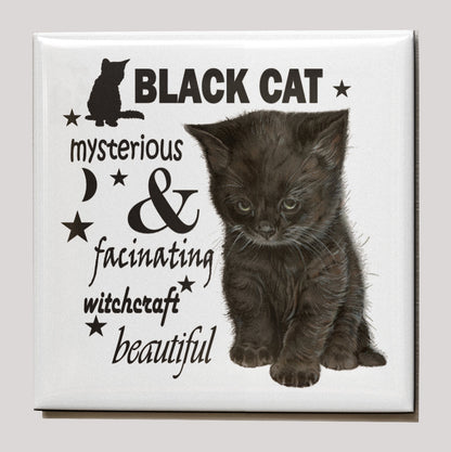 Koelkastmagneet - Zwarte Kat