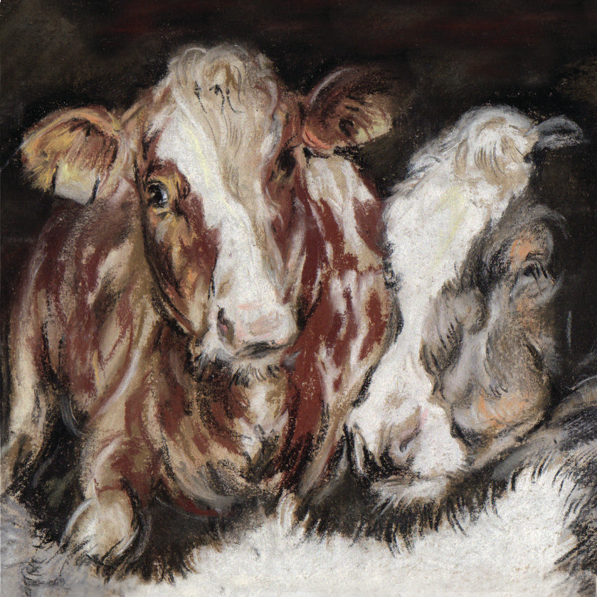 Koelkastmagneet - Koeien op stal