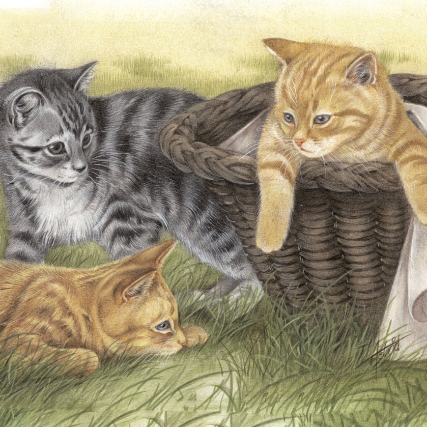 Koelkastmagneet - Katten in mand