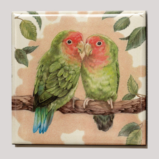 Koelkastmagneet - Agapornis - Lovebirds