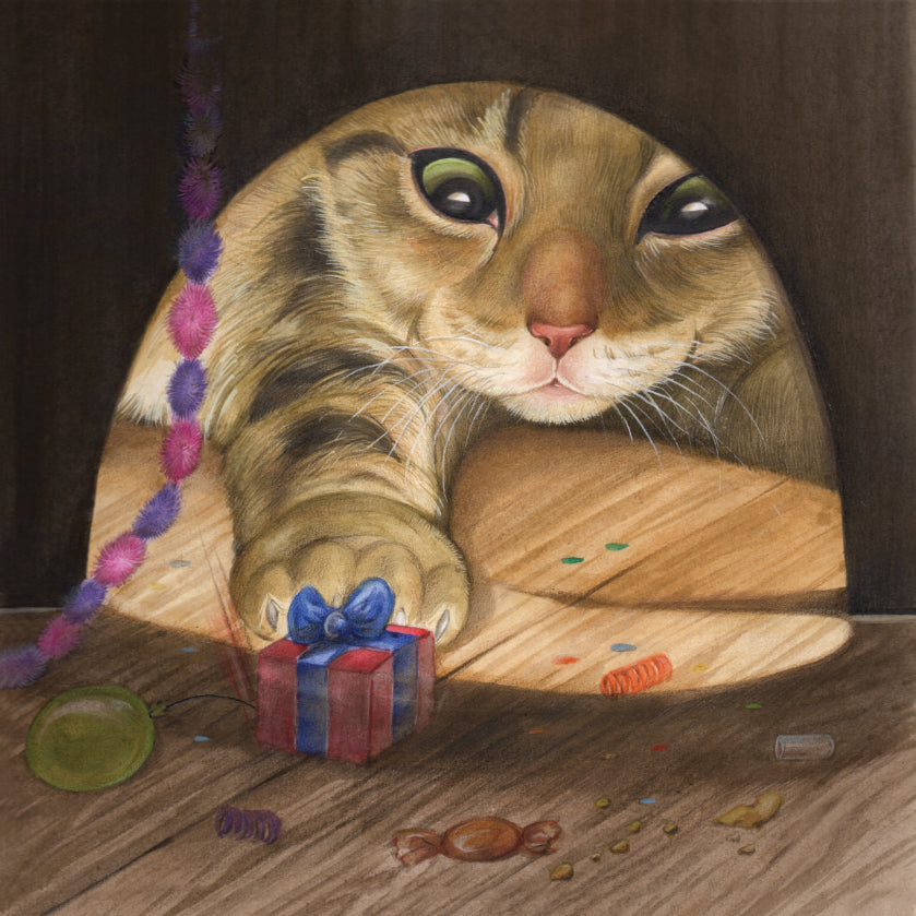 Koelkastmagneet - Kat voor muizengat