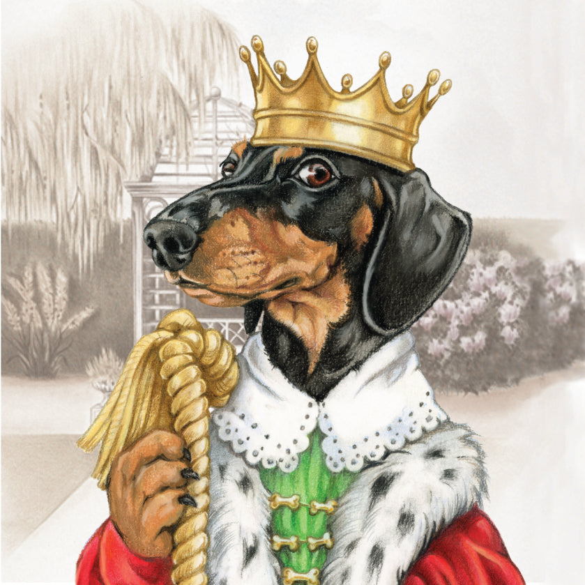 Koelkastmagneet - Teckel - Koning