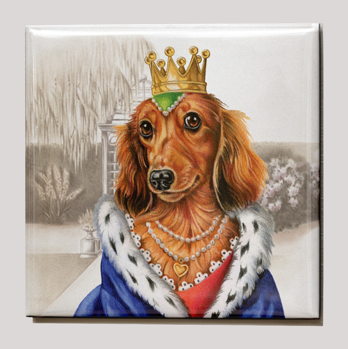 Koelkastmagneet - Teckel - Koningin