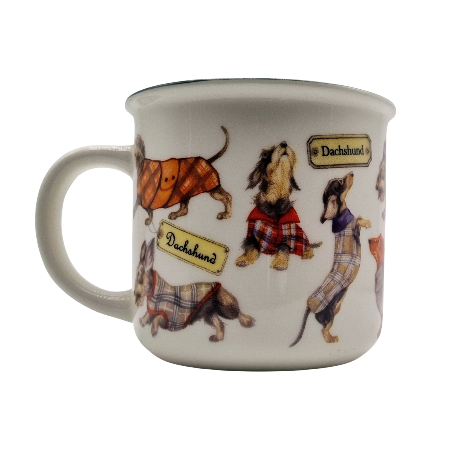 Mokken met collage - Teckel - design 1