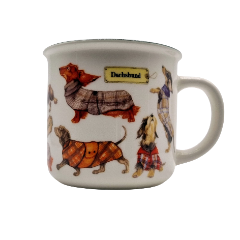 Mokken met collage - Teckel - design 1