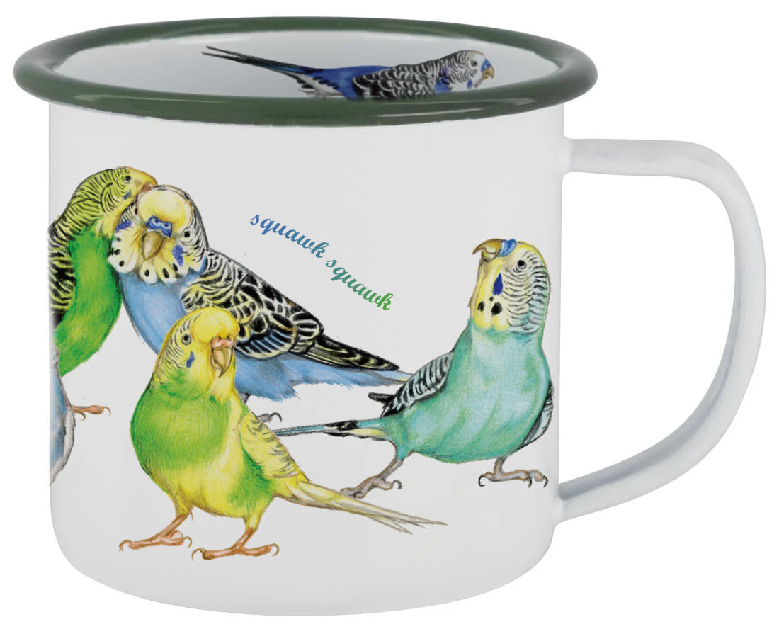Tassen mit Collage - Rotkehlchen
