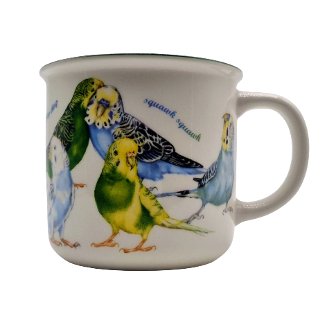 Tassen mit Collage - Rotkehlchen