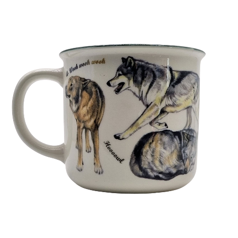 Mokken met collage - Wolf