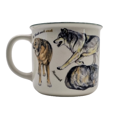 Mokken met collage - Wolf