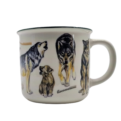 Mokken met collage - Wolf