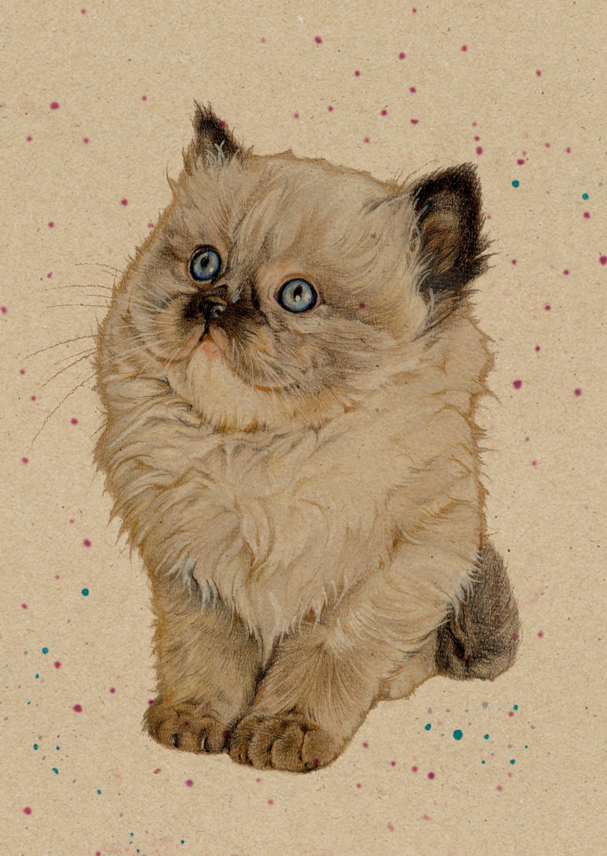 Kraftkaart A6 formaat (ansichtkaart) - kaart nummer 7 (per 5 stuks)