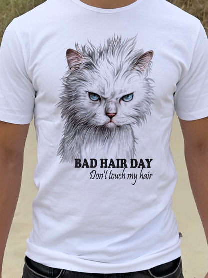 T-shirt Bad Hairday collectie: Don't touch my hair (01-307 ZW)