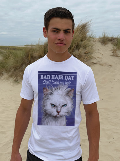 T-shirt Bad Hairday collectie: Don't touch my hair (01-307 KL)