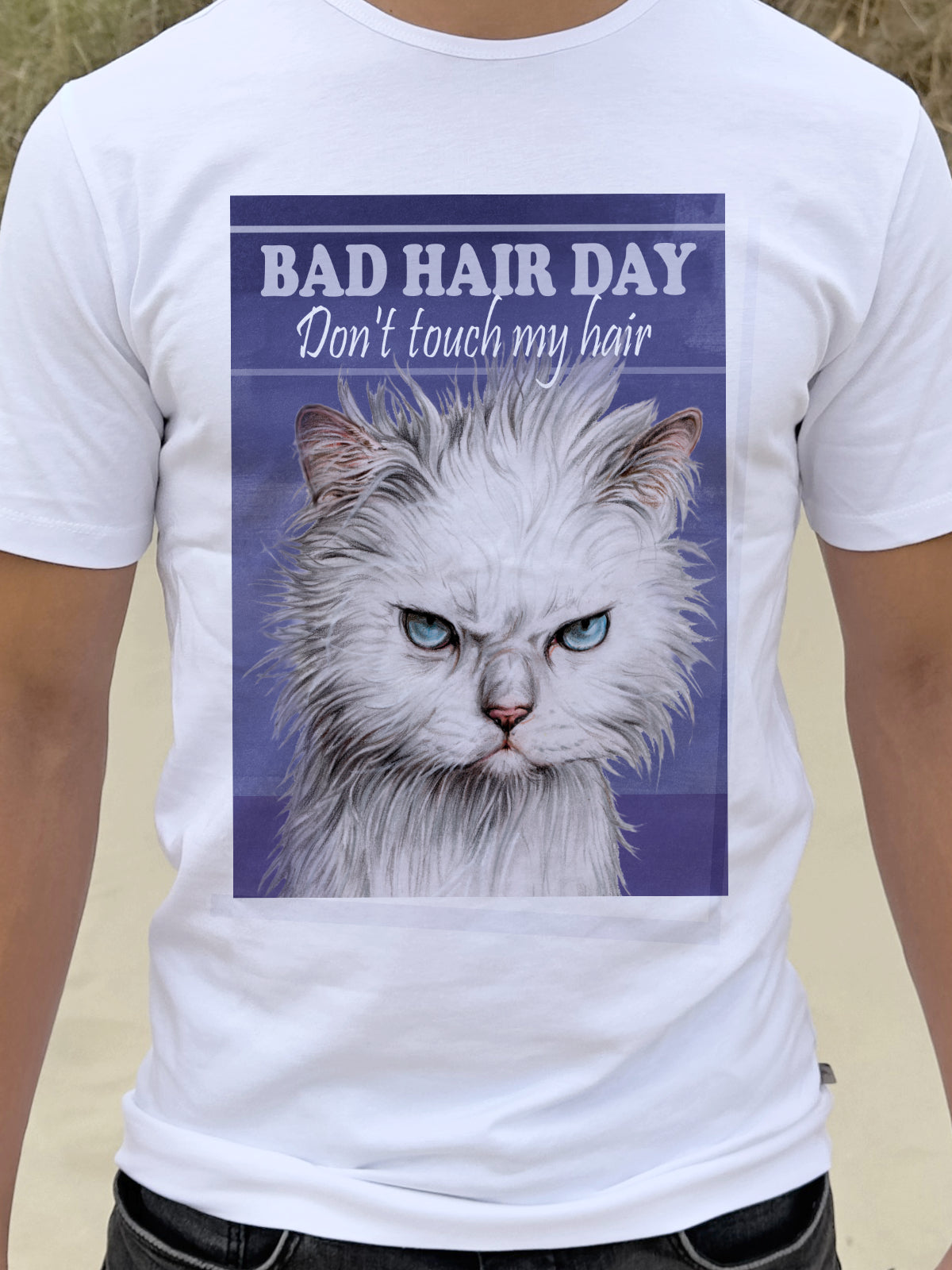 T-shirt Bad Hairday collectie: Don't touch my hair (01-307 KL)