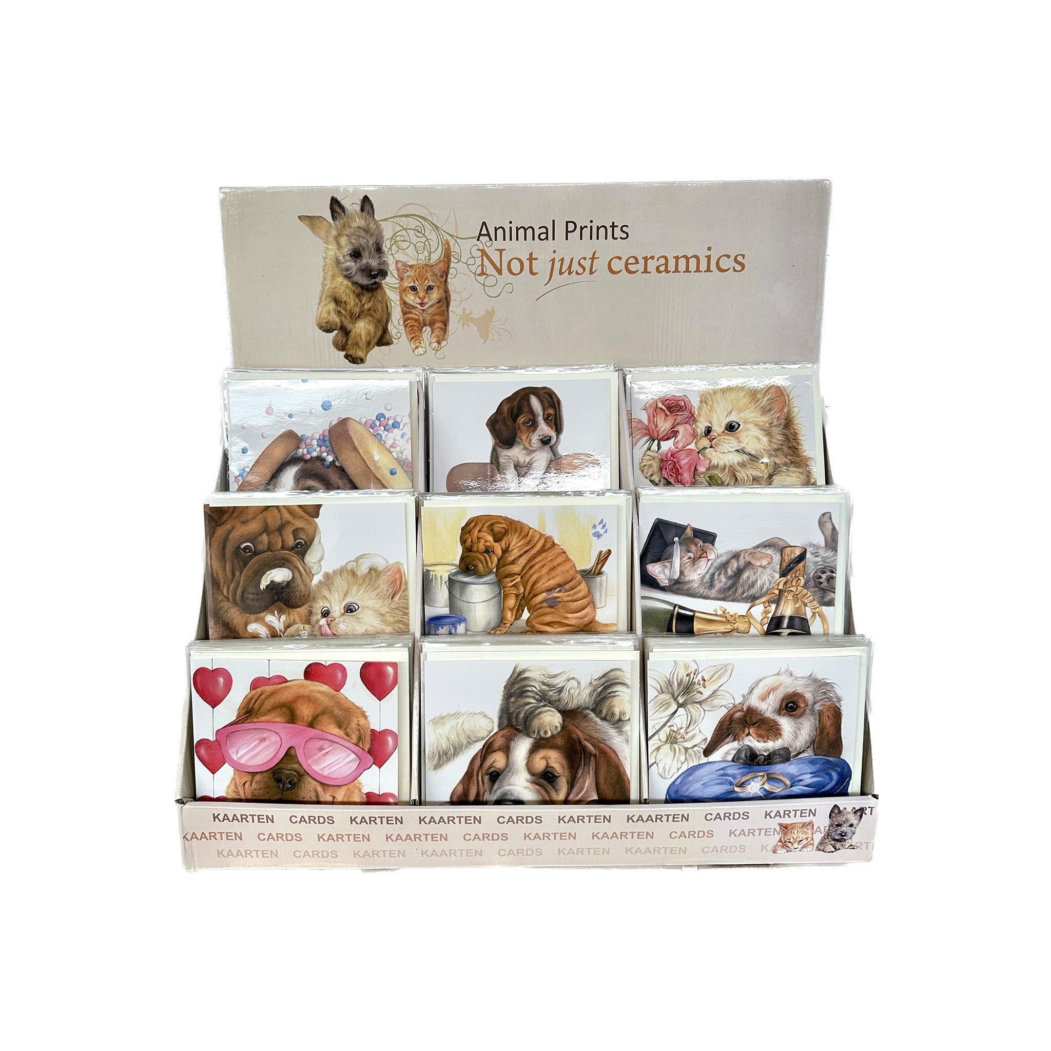 Display met themakaarten (9 x 10 stuks)