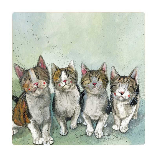 Alex Clark - Koelkast magneet - 4 katten