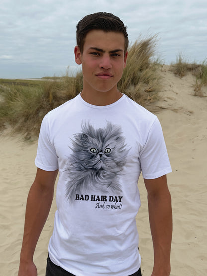 T-shirt Bad Hairday collectie: And, so what ! (01-310 ZW)