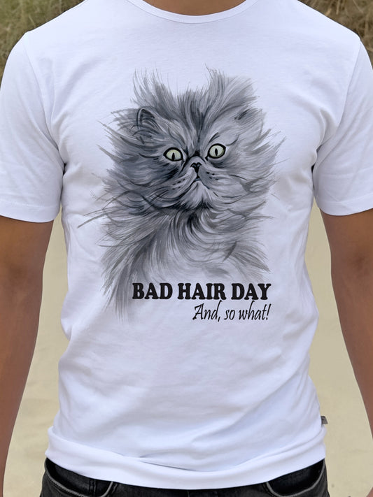 T-shirt Bad Hairday collectie: And, so what ! (01-310 ZW)