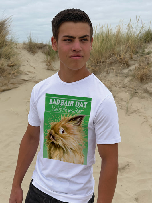 T-shirt Bad Hairday collectie: Must be the Weather(01-309)