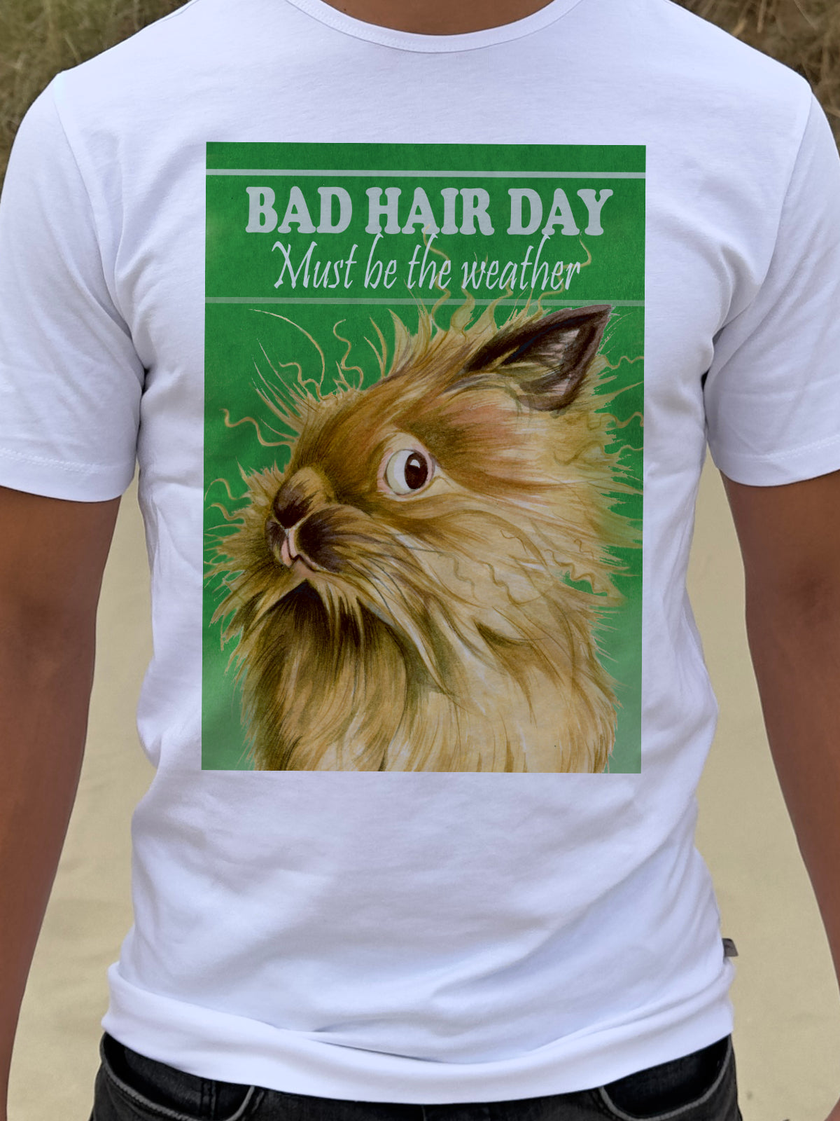 T-shirt Bad Hairday collectie: Must be the Weather(01-309)