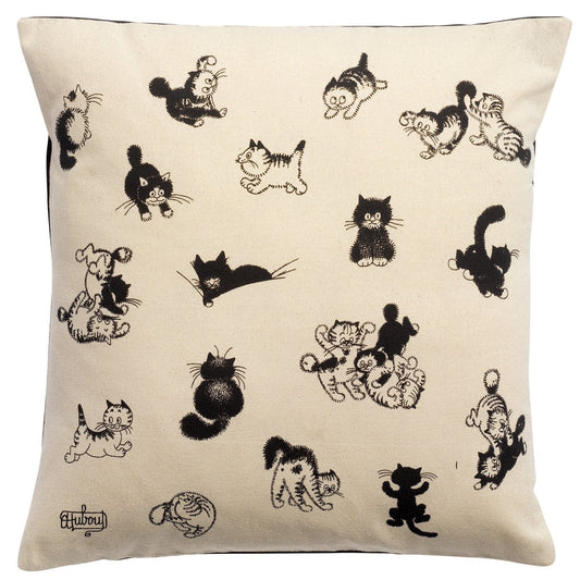 Baumwollkissen mit Katzenmotiv. Aus der Winkler-Kollektion*