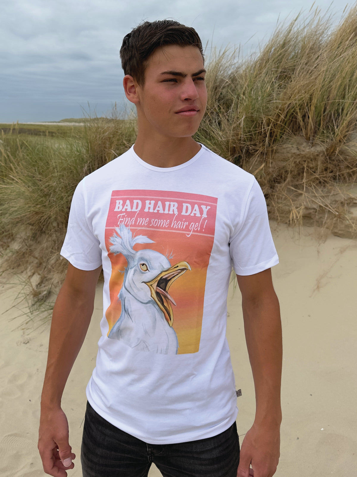 T-shirt Bad Hairday collectie: Find me some hairgel(01-313 KL)