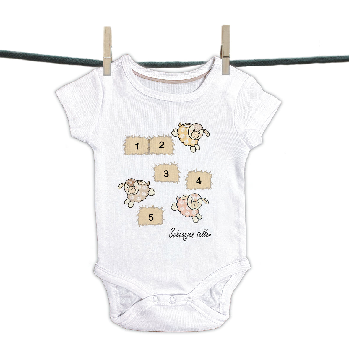 Babyromper Patchwork Collectie - Schaapjes Tellen