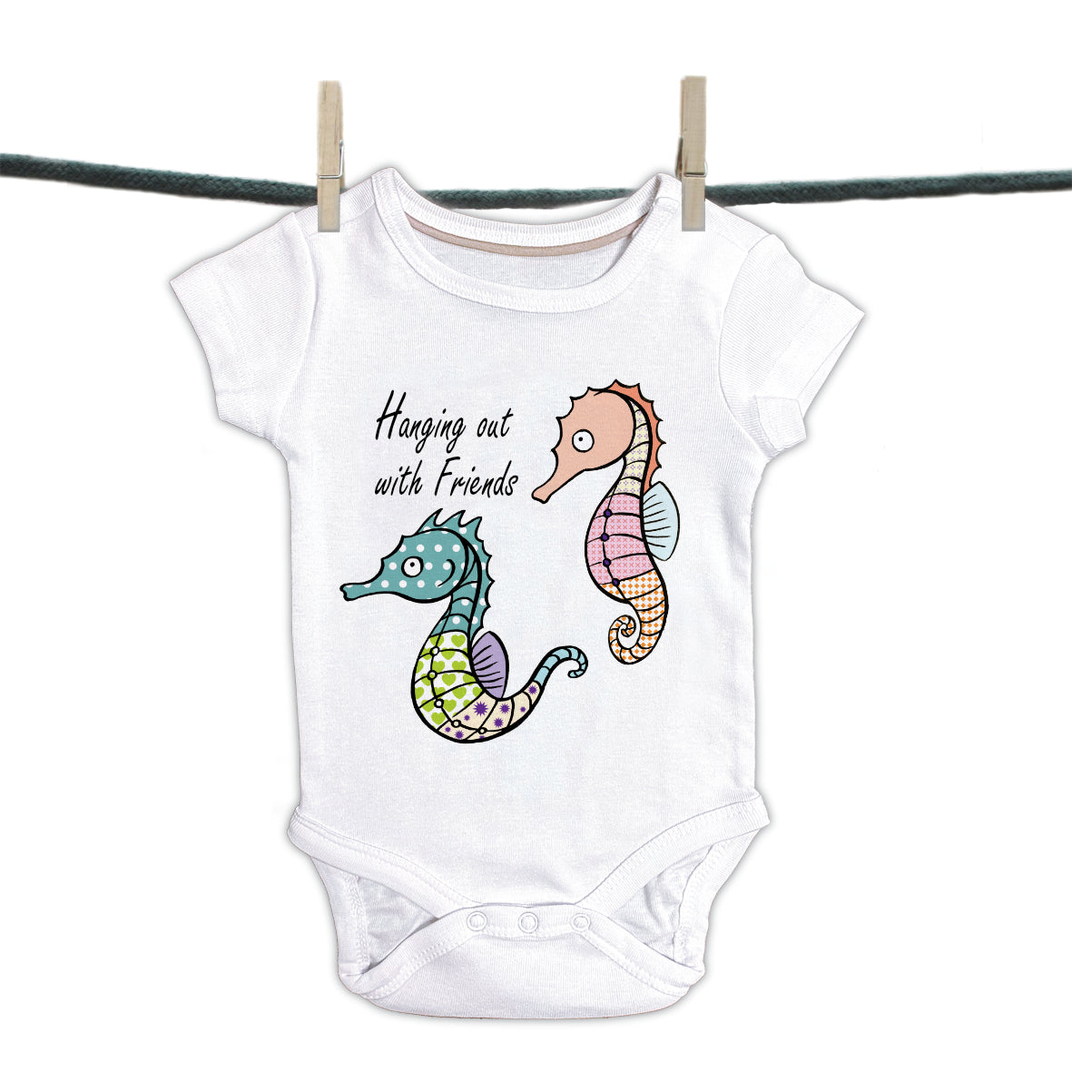 Babyromper Patchwork Collectie - Zeepaardjes