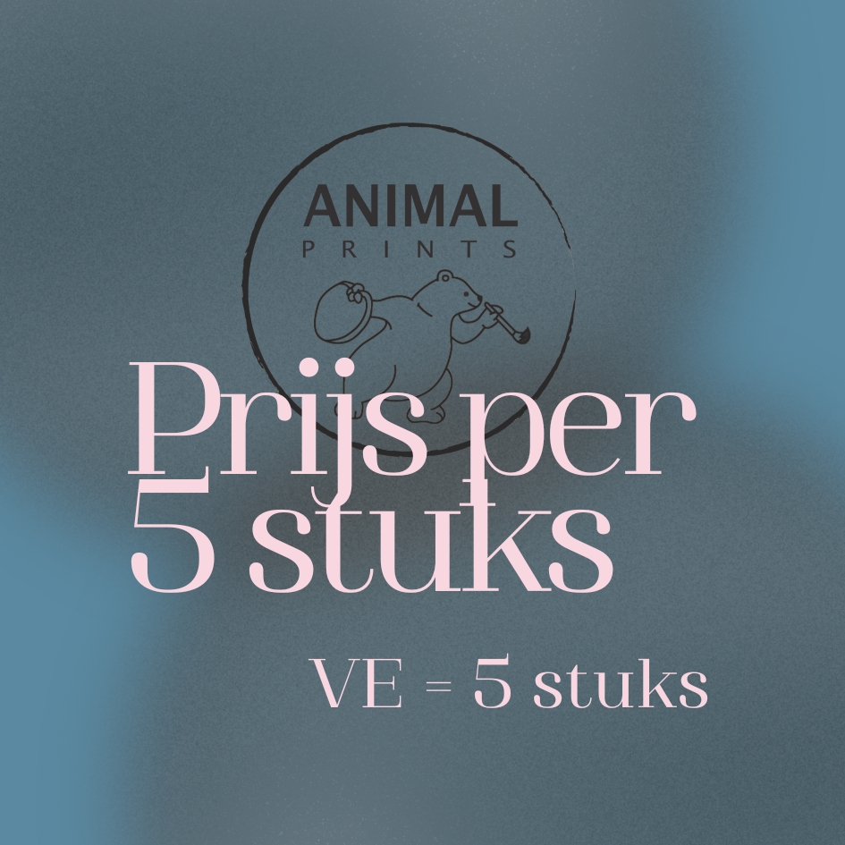 Verkoop Eenheid : VE. De getoonde prijs voor 5 producten/per design