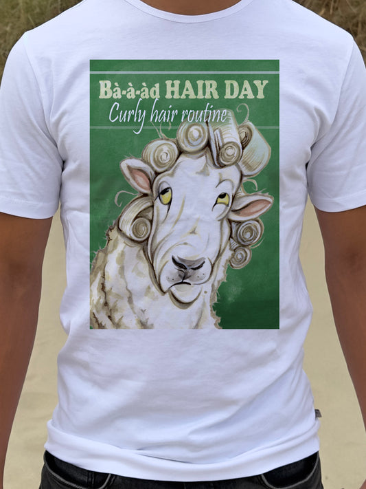 T-shirt Bad Hairday collectie: Curly Hair Routine  (01-314 KL)