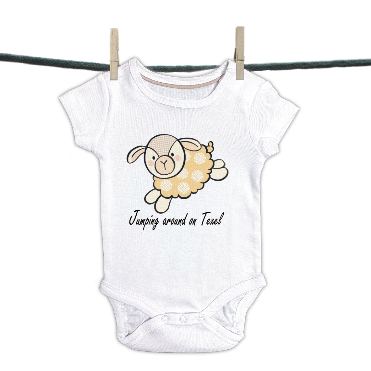 Babyromper Texel - Schaapje  Jumping Around in Texel (T01-101)